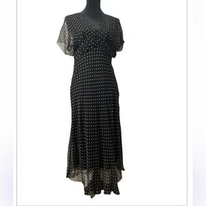 Jonathan Martin Silk Black Polka Dot Dress Brand New with Tags Size 12